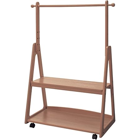 Amazon ベルメゾン ハンガーラック 新生活 子供 木製 キャスター キッズハンガー ブラウン 幅90cm ハンガーラック オンライン通販