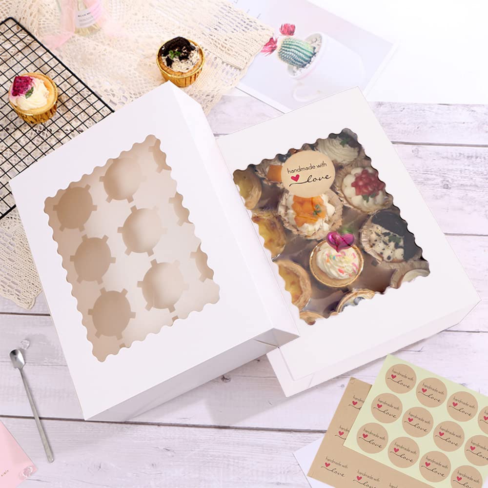 Scatole Per Muffin Con Finestra - 15 Pezzi Per Feste | Oro E Design Elegante