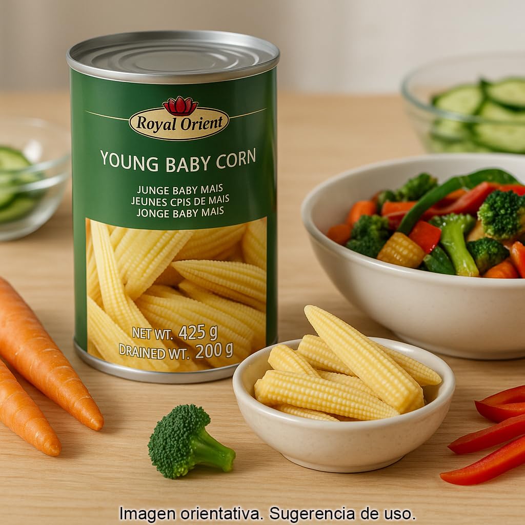 Maíz baby en lata 425 g Pack 3 unidades Mini mazorcas baby corn