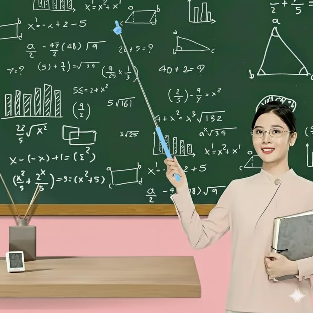 1 Pcs Telescopic Teachers Hand Pointer - Extendable Classroom Pointer Stick (Blue) - Mini Retractable Presenter Tool for Whiteboard & Teaching