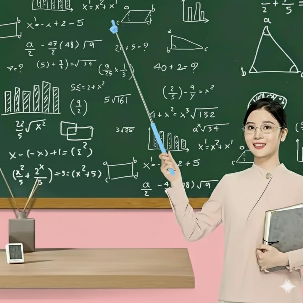 1 Pcs Telescopic Teachers Hand Pointer - Extendable Classroom Pointer Stick (Blue) - Mini Retractable Presenter Tool for Whiteboard & Teaching