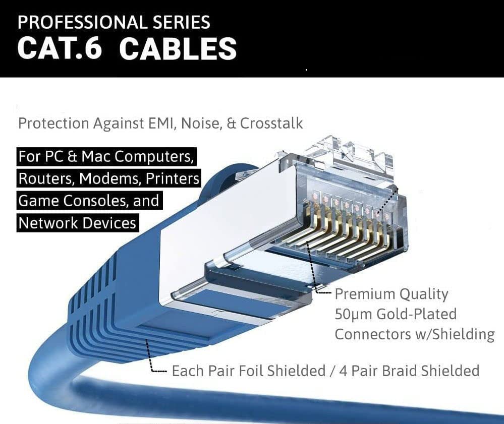 Cat6a Lan Cable 25 Meter Ethernet Cable CAT6A Cable Dual Foiled