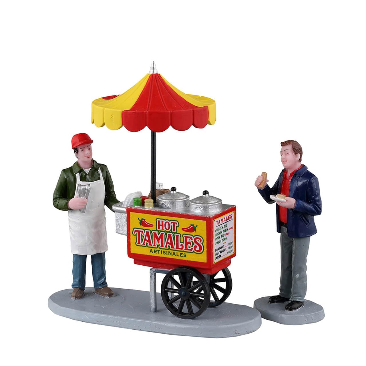 Lemax Tamale Cart charette miniature de village de Noël en résine pour décor de fête