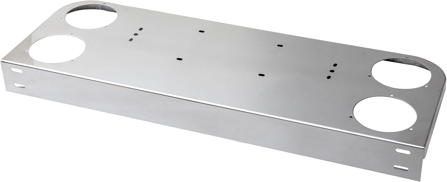 Stainless Steel Real Light Panel with 4 inch Light Round Cutouts