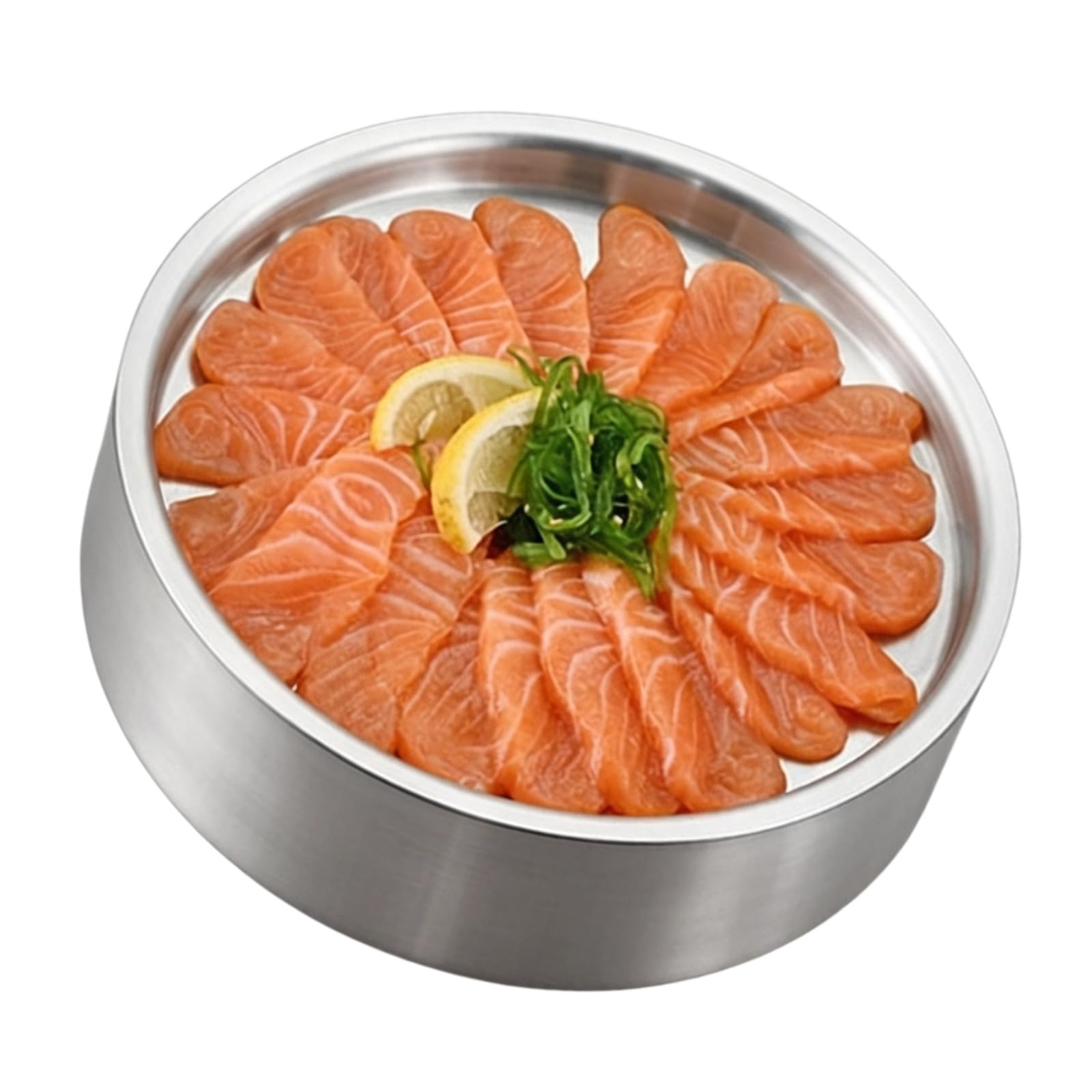 ZEPFJHE Stainless Steel Ice Pan for Delicate Food Arrangement Comfortable Design Prevents Dampness Perfect for Buffets and Social Incidents Ice Tray for Sushi