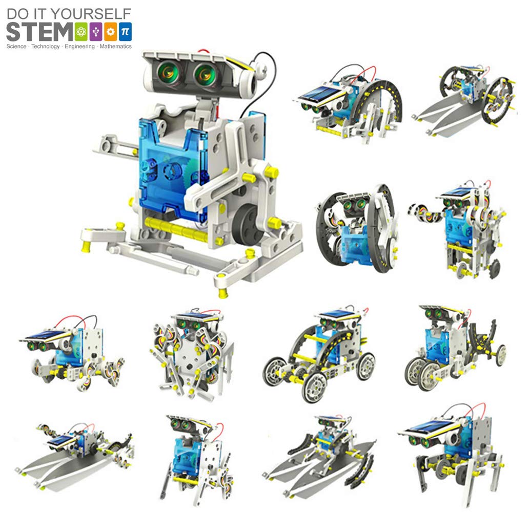 Buy Solar Robot Toys,13-in-1 STEM Solar Robot Science Kit Toys for Kids ...