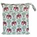 Wet Dry Bag Baby Cloth Diaper Nappy Bag Reusable with Two Zippered Pockets (Red Elephant)