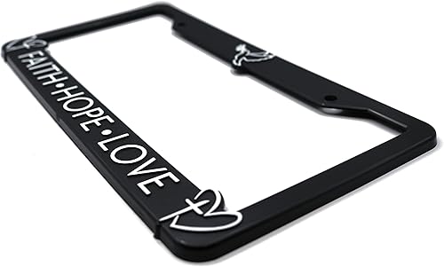 Miniatura 5 de Faith Hope Love for Jesus and God - Marco de matrícula elevado 3D  1 paquete de cubierta de matrícula de automóvil de Estados Unidos  Soporte