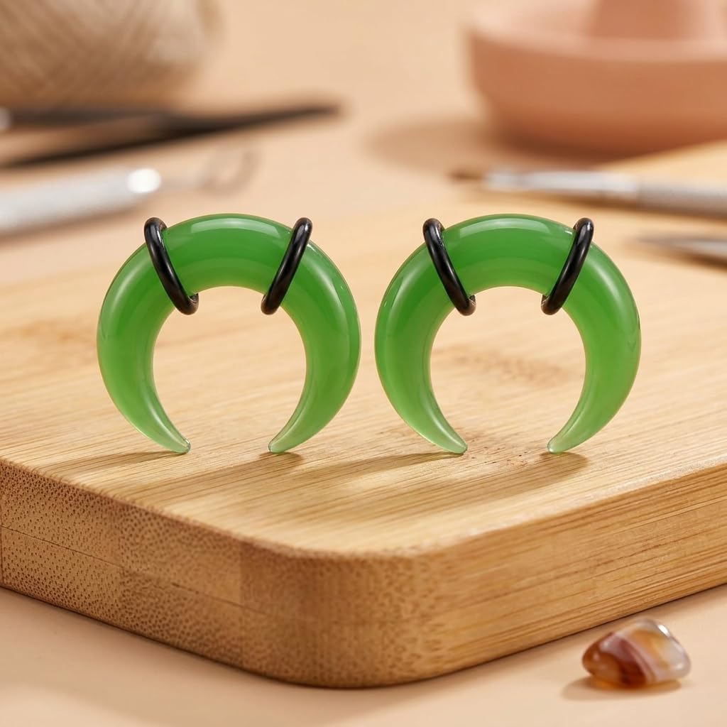 Glass Septum Stretching Set 2 Piece Horseshoe Pincher Tapers