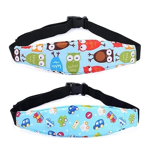 Ximimark 2 unids lindo dibujos animados ajustable asiento de seguridad para dormir posicionador bebés bebé soporte de la cabeza cochecito de