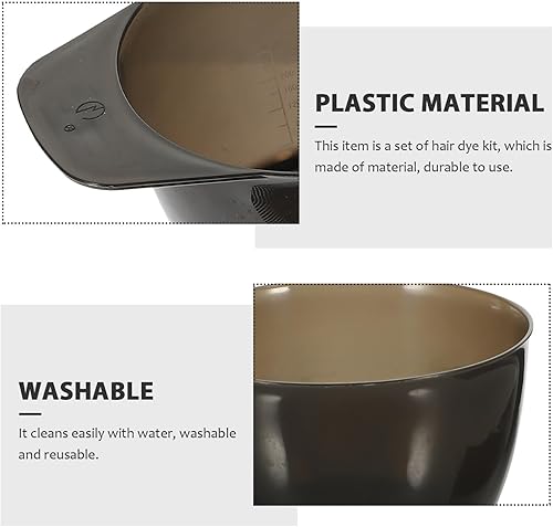 Miniatura 6 de LALAFINA Cepillo de color de pelo aplicador de color de cabello cepillo cubre los oídos para tinte de cabello cepillo de color de cabello y juego de
