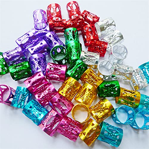 Miniatura 9 de Puños chapados en aluminio de colores mixtos trenzas para el pelo con cierre de tubo de aluminio 100 unidades