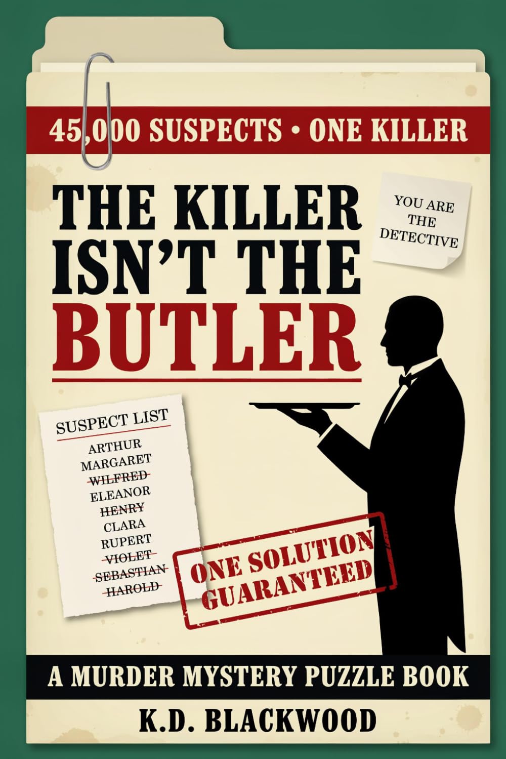 The Killer Isn't the Butler: The 45,000-Suspect Murder Mystery Puzzle Book | 18 Clues, One Guilty Name — YOU Find the Killer (The Blackwood Case Files)