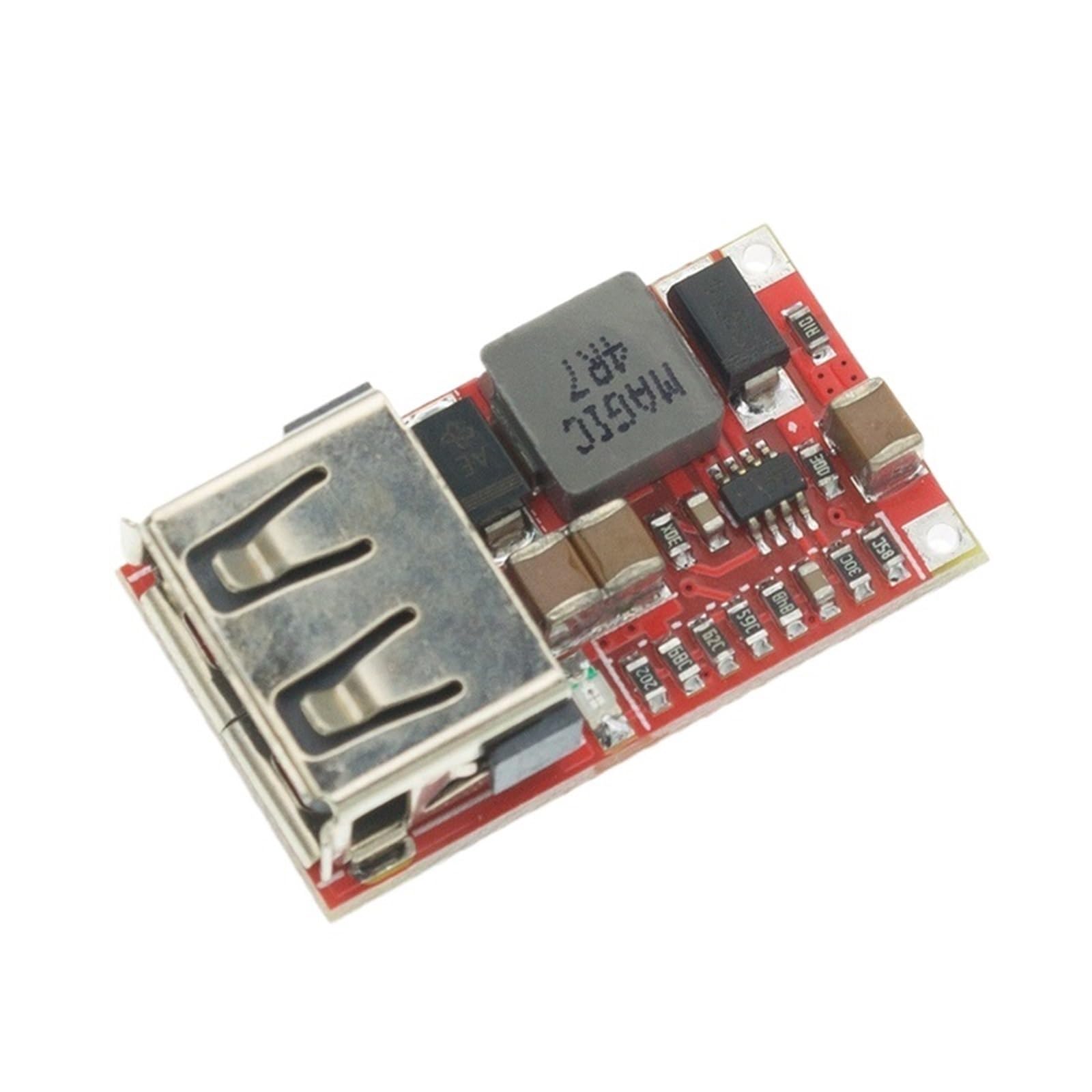 100 szt. 6-24 V do 5 V moduł obniżający USB 24 V 12 V na 5 V konwerter DC-DC ładowarka do telefonu ładowarka samochodowa moduł zasilania wydajność 97,5%
