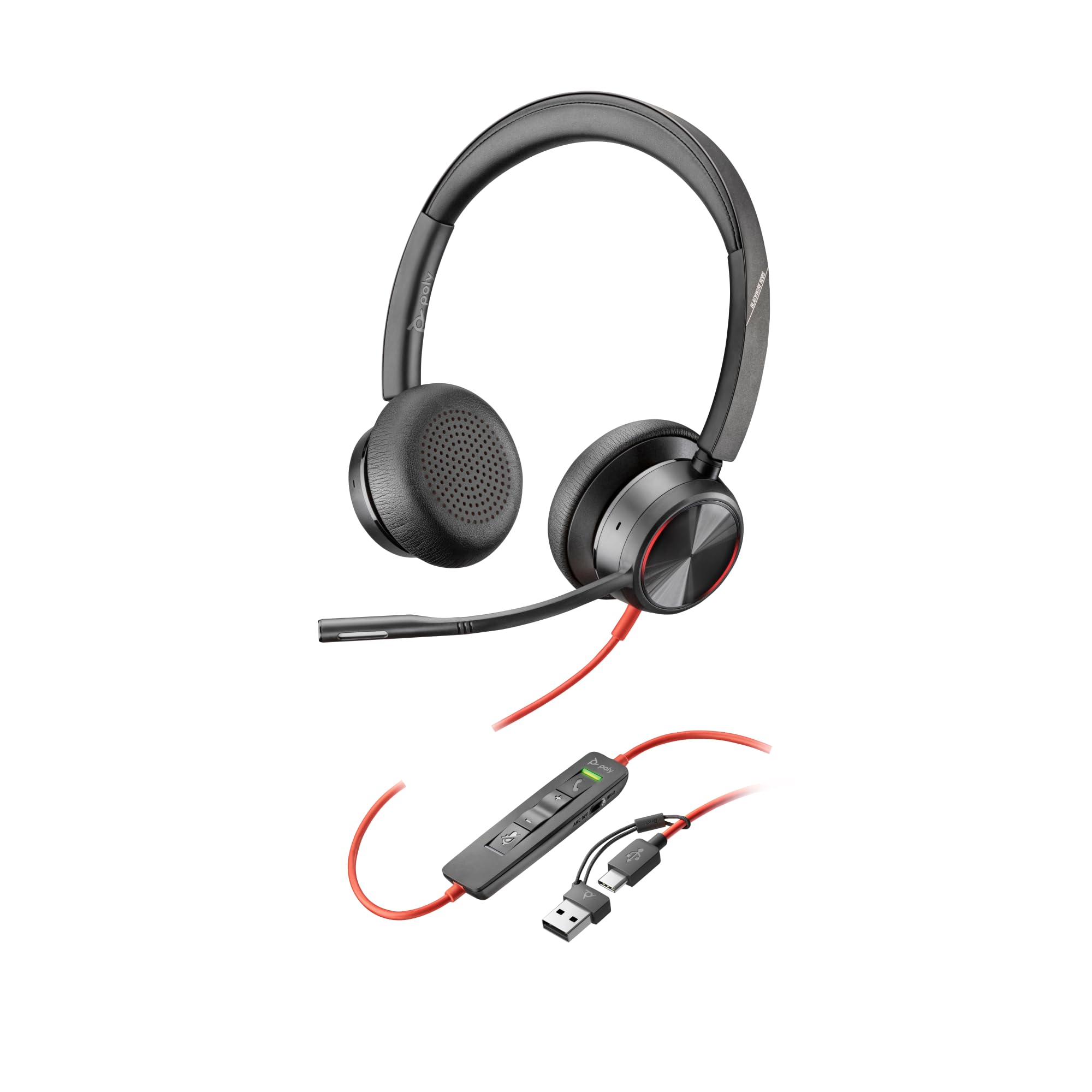 Amazon.com: Poly Blackwire 8225 Stereo USB-C Headset +USB-C/A