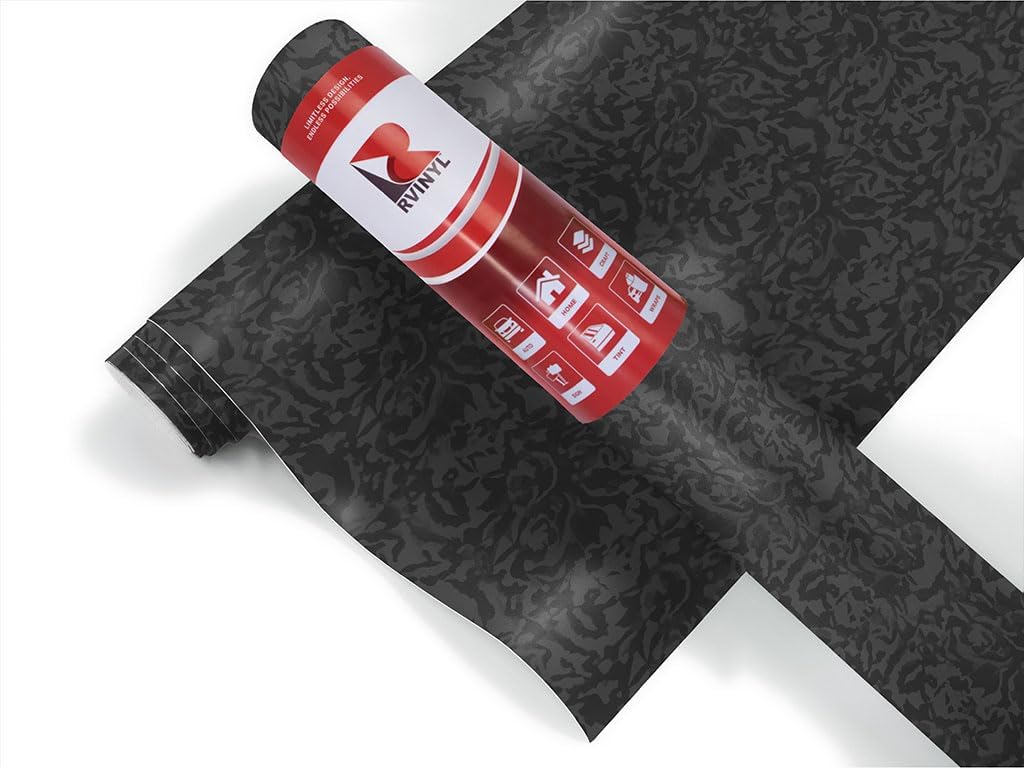 3M 2080 Shadow Black Satin Dual-Cast Car Wrap Vinyl 5ft x 7ft