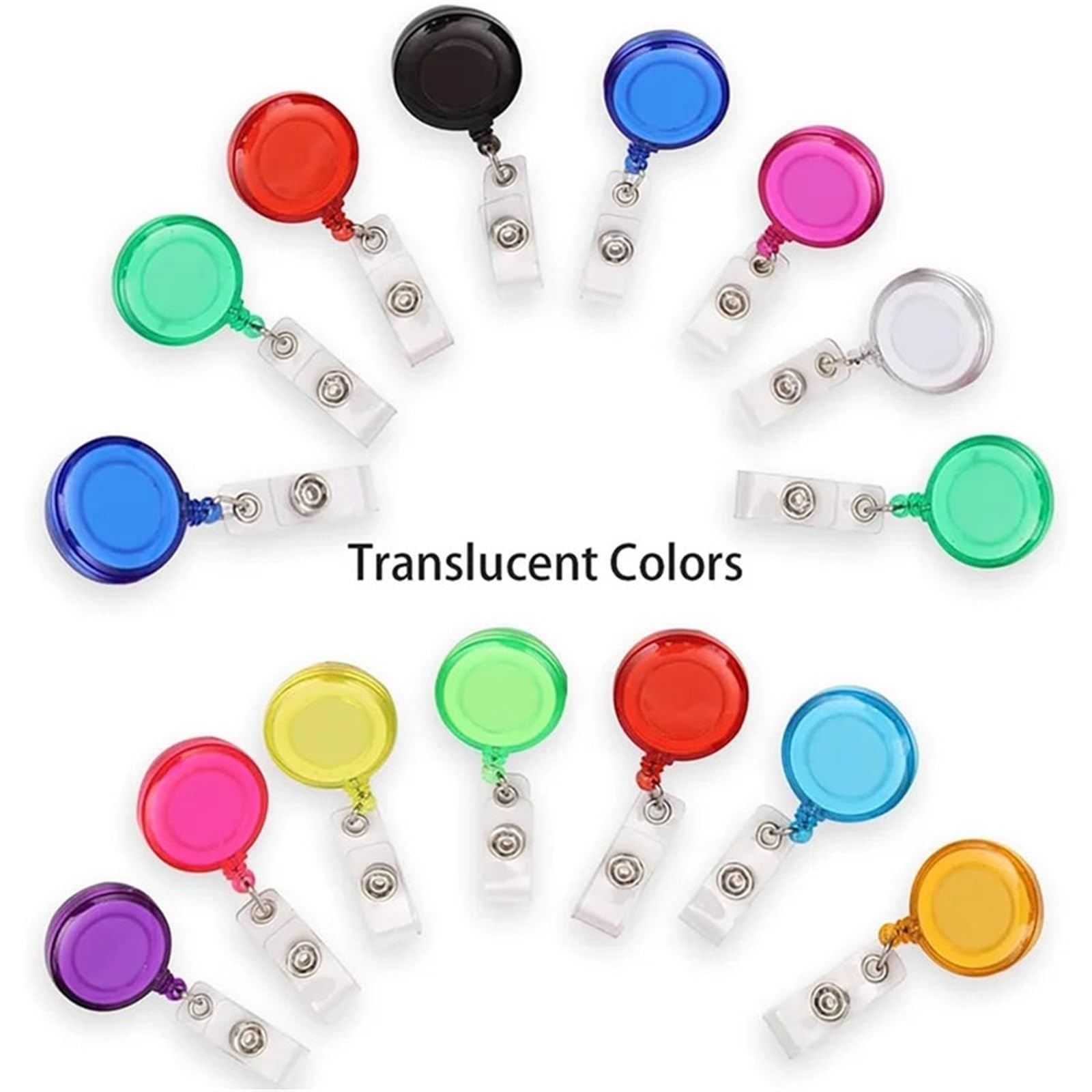 Lot de 60 cordons rétractables pour badges, porte-badges, porte-badges, porte-nom et clés