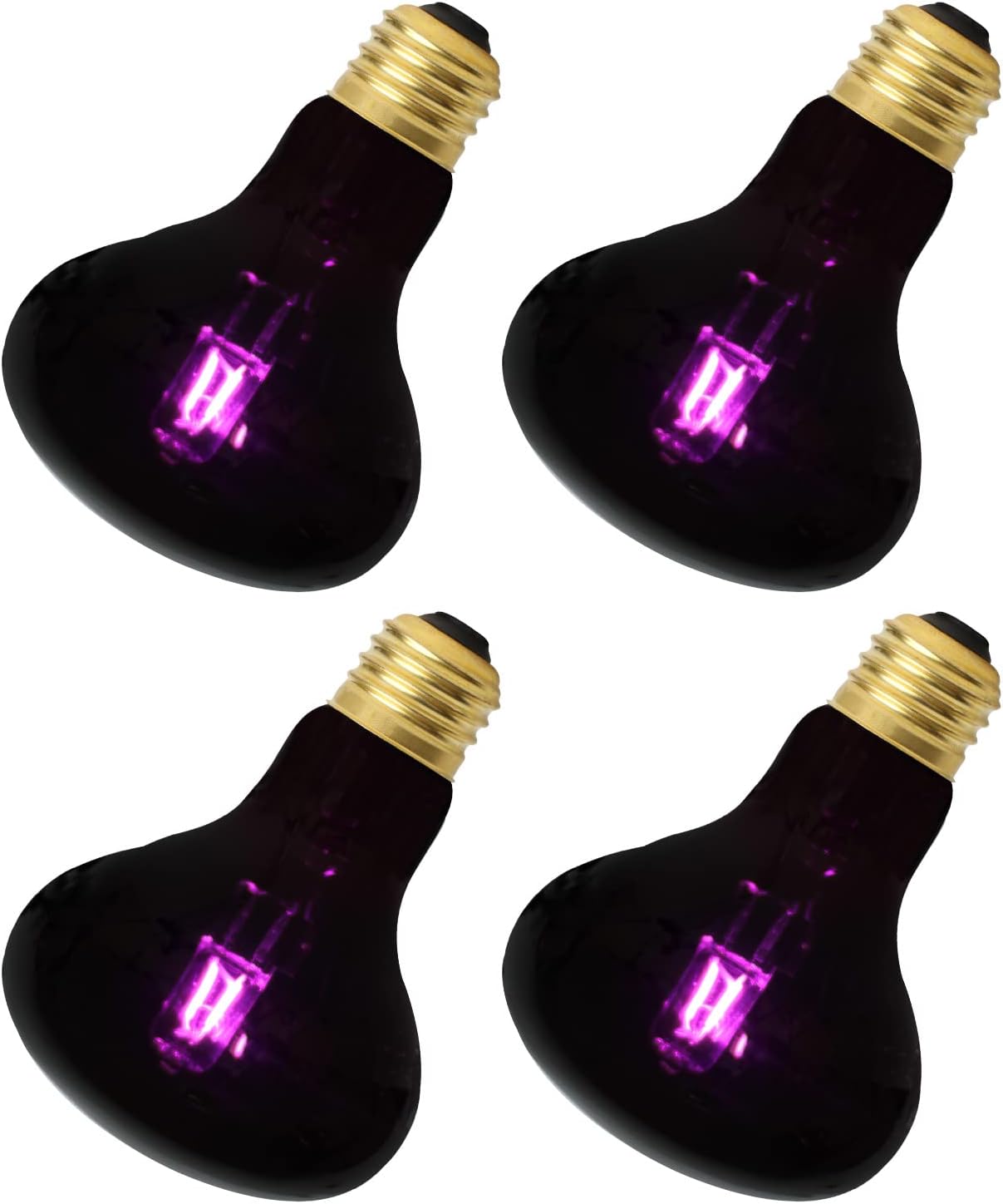 4 Pack Night Heat Lamp Reptile Bulb 75W, Moonlight Pet Light UVA Spot Lamp for Reptile and Amphibian Use – Bearded Dragon,Lizard Tortoise Spider Snake Chameleon