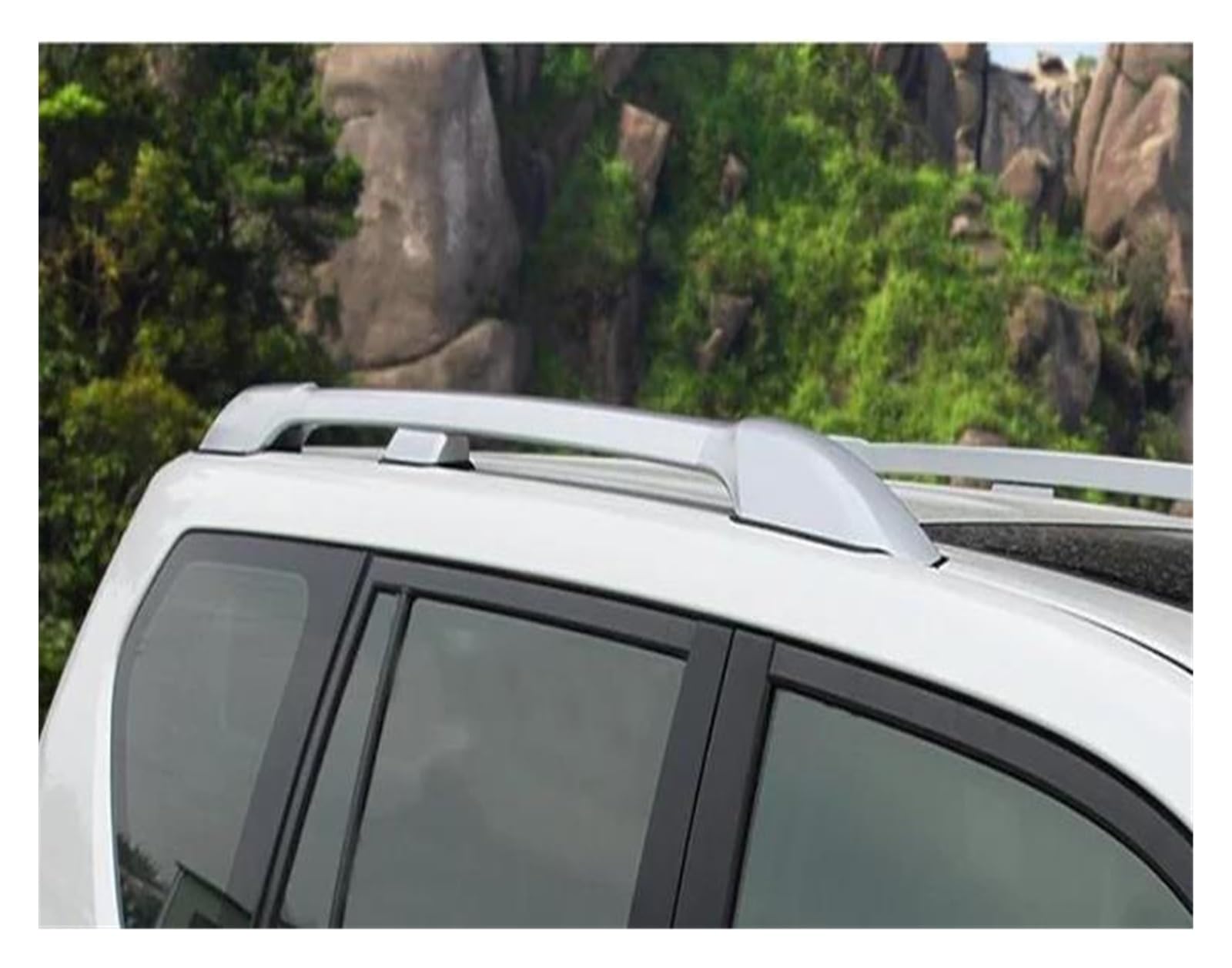 Portaequipajes Barra Superior Riel Techo para Toyota Land Cruiser Prado 150 FJ150 LC150 2010-2018 Baca Coche (Plata)