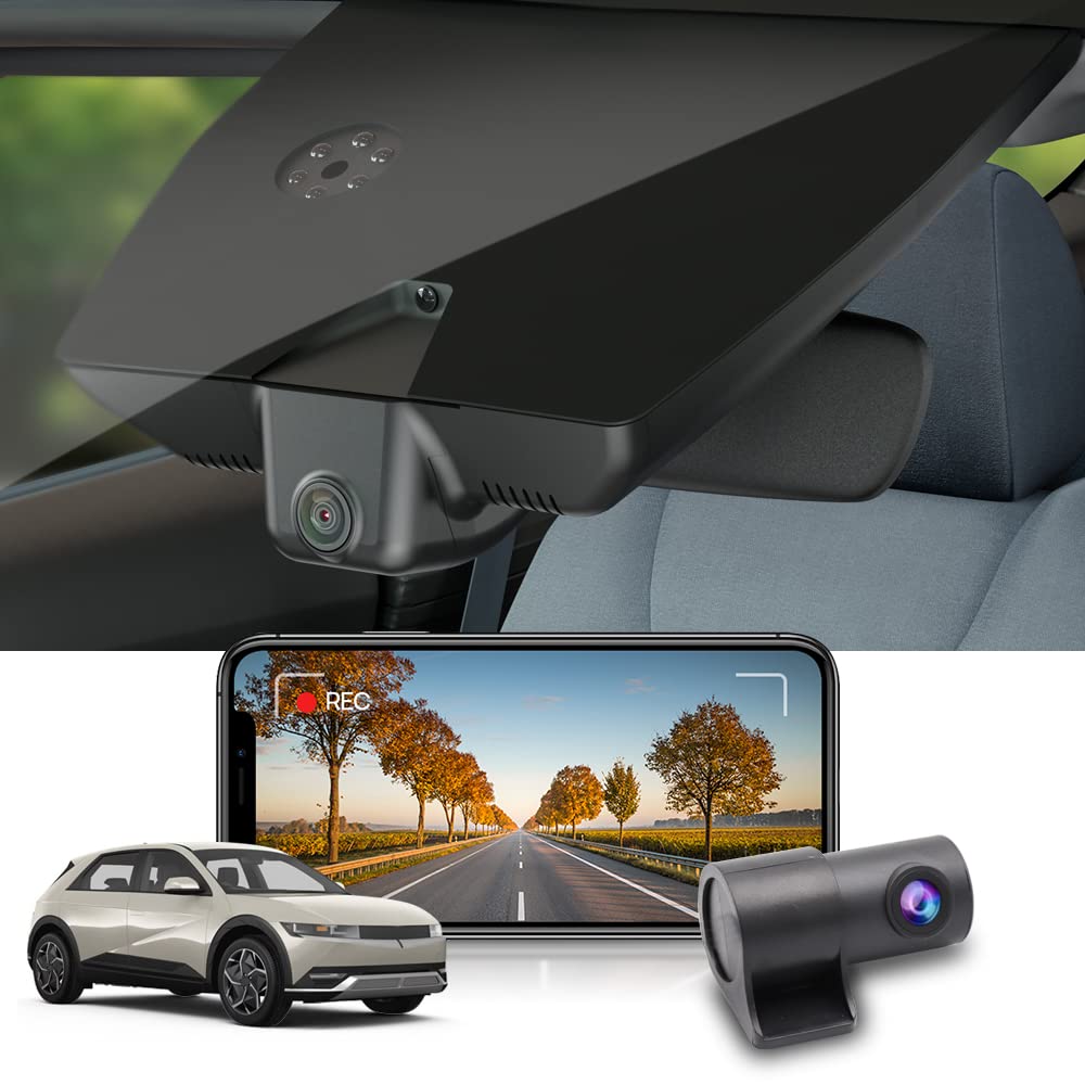 Fitcamx Front 2K Rear 1080P Dash Cam Adapts for Hyundai IONIQ 5 2022-2024 6 Vents SE Standard Range