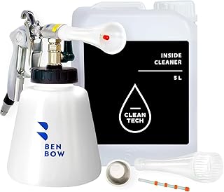 BenBow Classic Compressed Air Cleaning Gun with 5L Cleantech CO Interior Cleaner - Ideal for Professional Detailing of Cars, Trucks, Buses - Non-Contact Cleaning - Whirlwind Effect