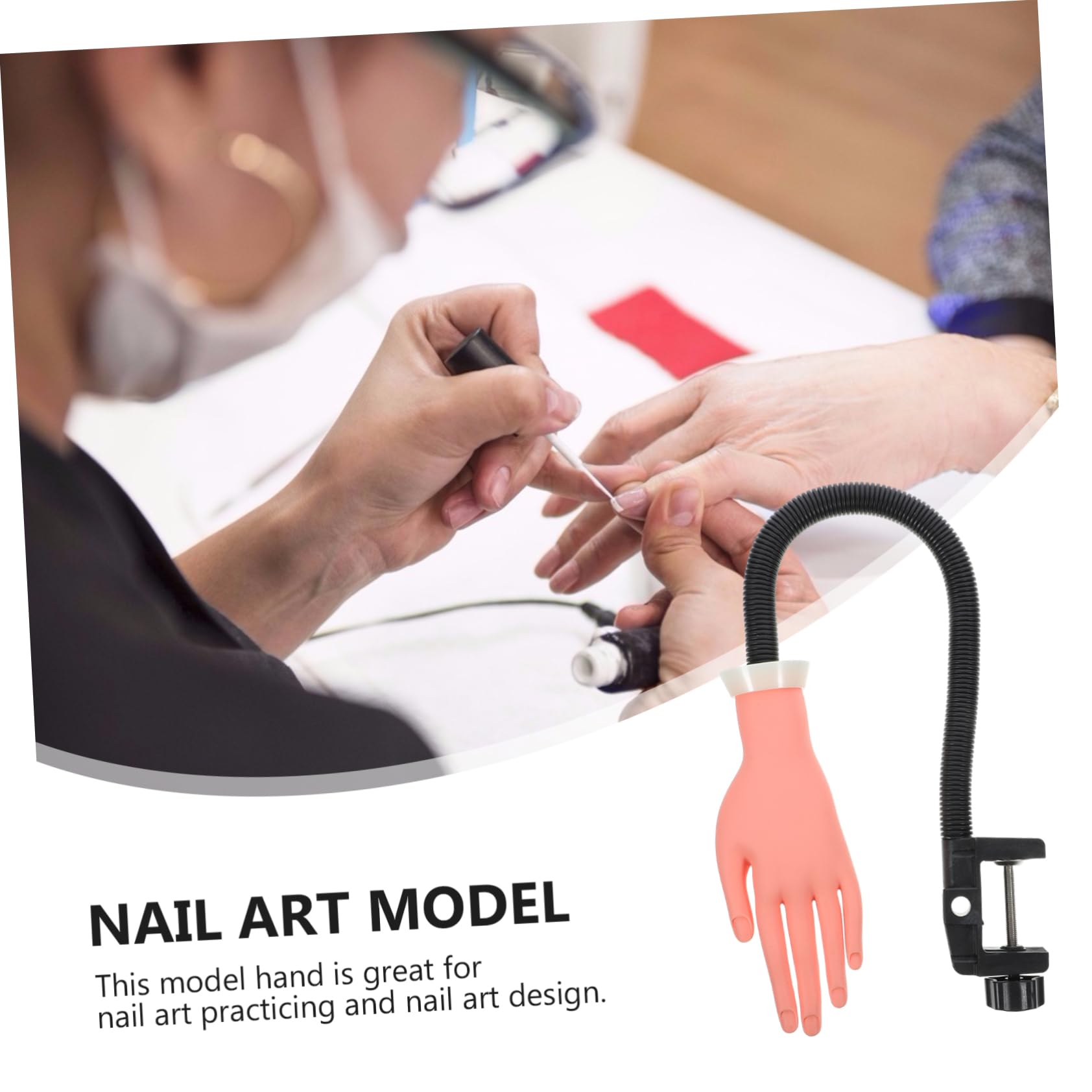 SHERCHPRY Art Riutilizzabile con Mano Unghie in Pratica per Plastica 100 Finte Corte Principianti e Artisti Manicure Professionali