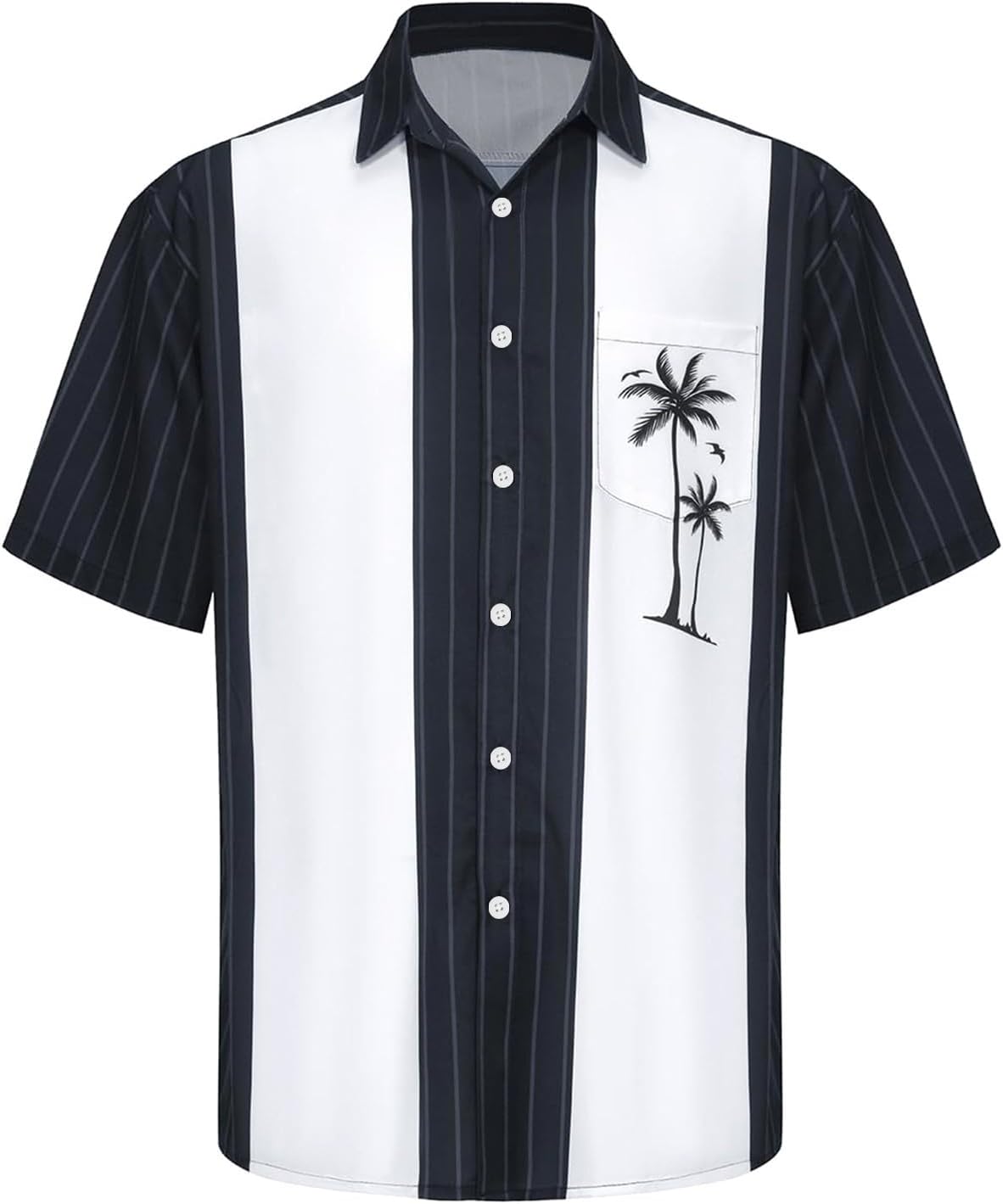 Ymosrh Men's Fashion Shirts Casual Summer Hawaiian Beach Vacation Button-Up Shirt, M-4XL