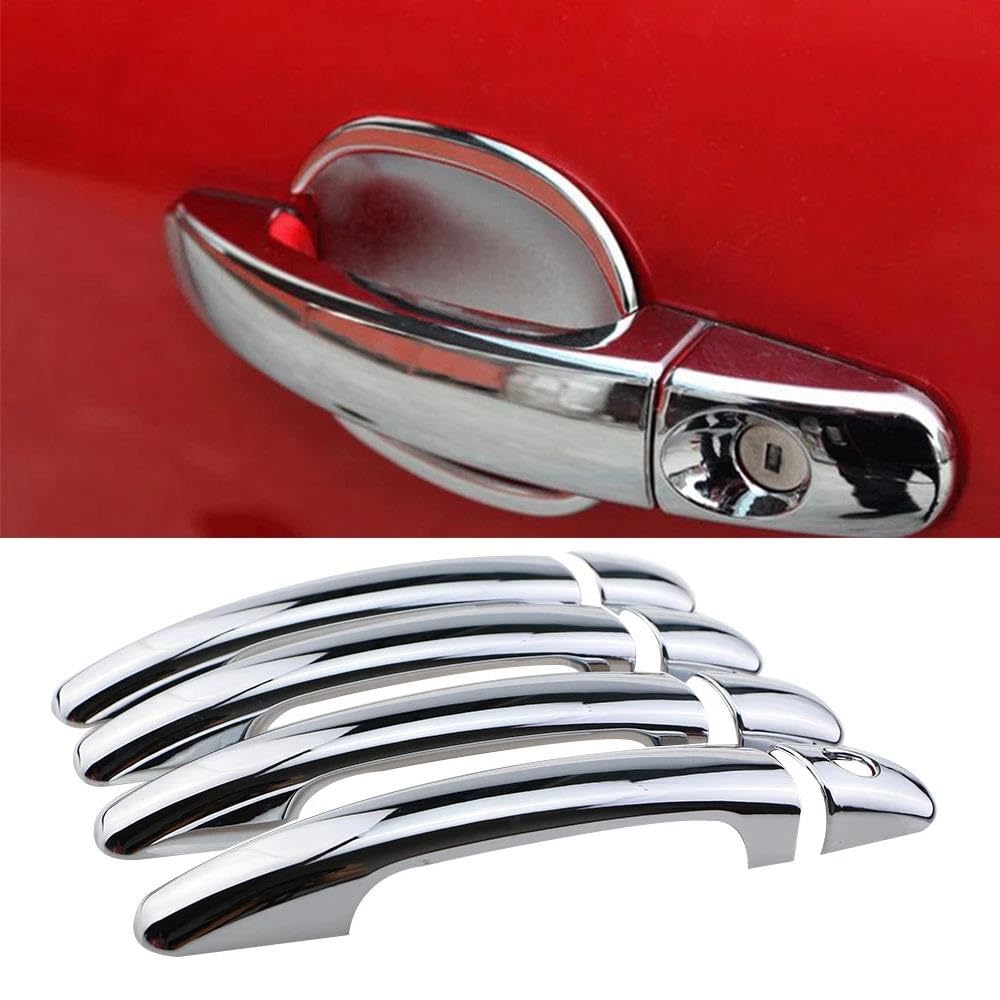 pour Peugeot 3008 2008 2009 2010 2011 2012-2016 Couvercle De Poignée De Porte Chromé Accessoires De Voiture Ensemble D'autocollants De Garniture