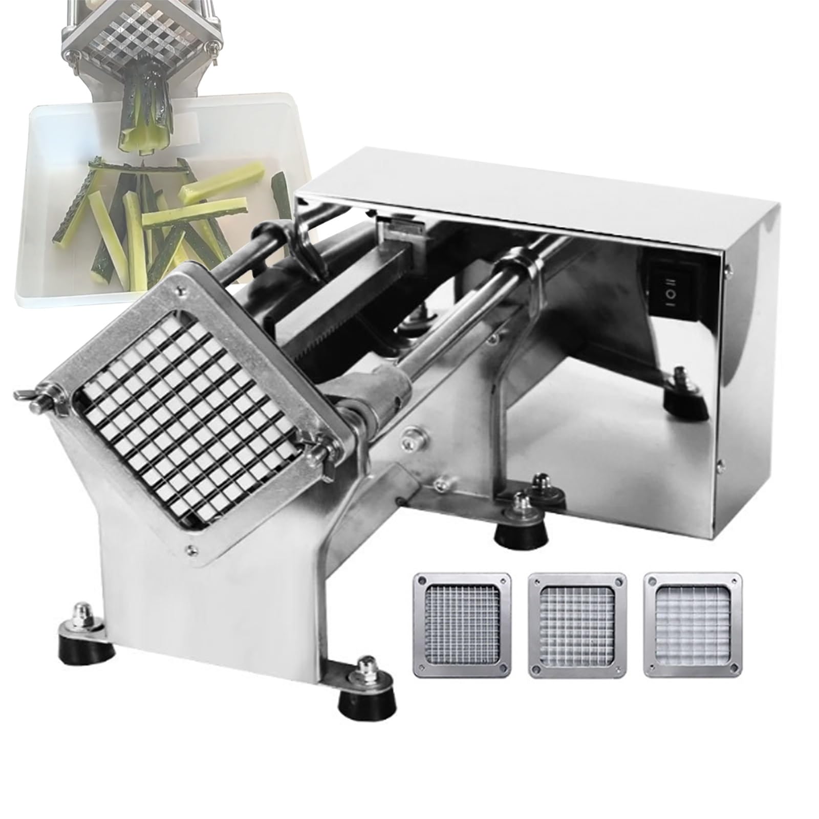 Coupe-pommes de terre électrique avec lames 13/9/6 mm pour hacher 200-300 kg/h