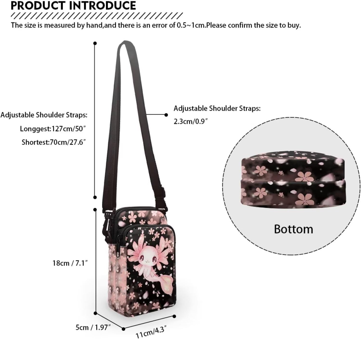 WELLFLYHOM Small Crossbody Bag for Women Phone Purse Messenger Pouch Mini Shoulder Handbag - Image 6