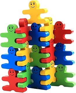 Toyvian 32 Peças De Brinquedos De Animais Para Crianças Conjunto De Brinquedos Para Crianças Blocos De Construção Para Crianças Brinquedos De Madeira Blocos De Empilhamento De Madeira