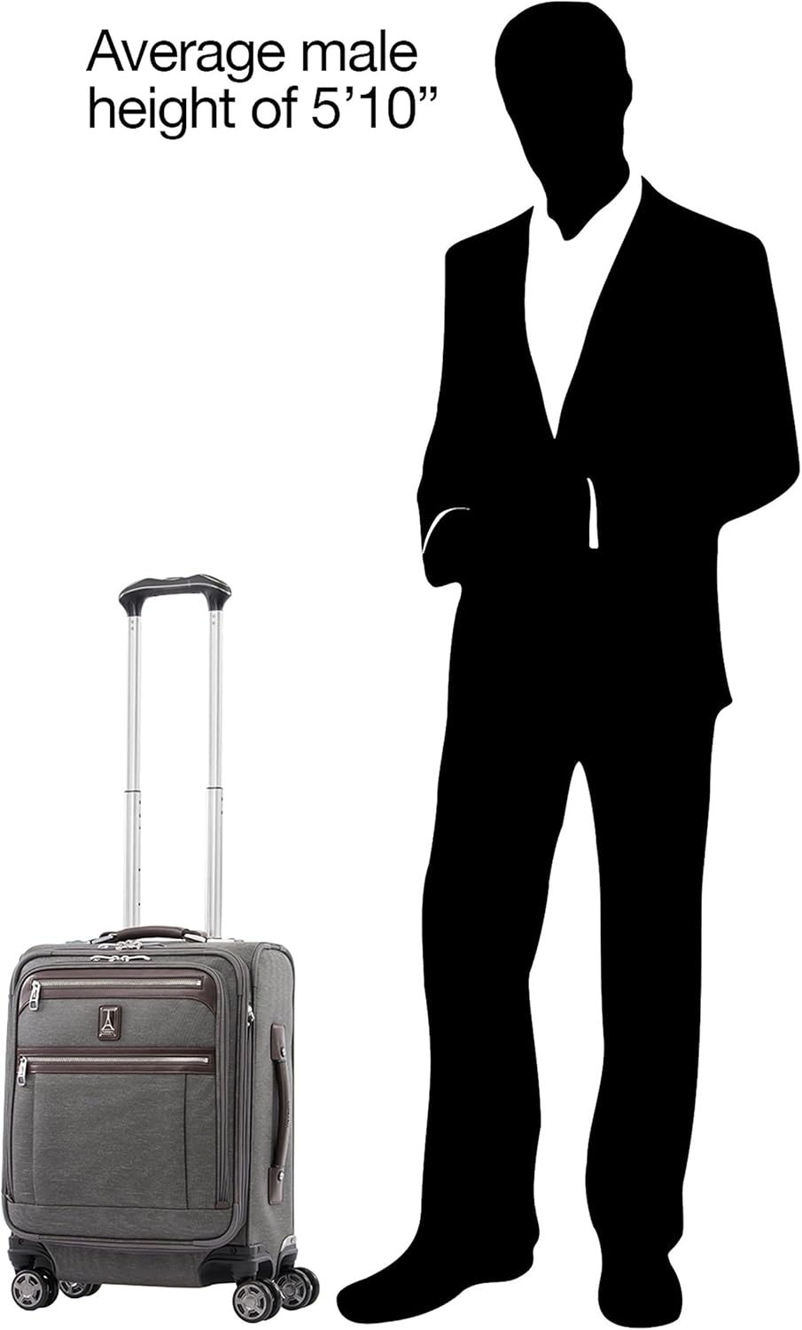 Travelpro Platinum Elite Softside Expandable Carry on Luggage, 8 Wheel Spinner Suitcase, USB Port, Men and Women, International, Vintage Grey, Carry On 19-Inch - Image 11