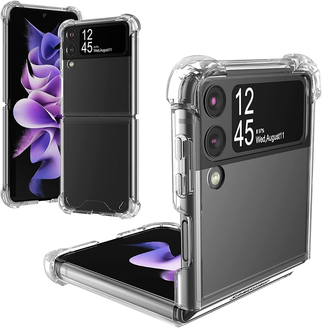 naykodi Hard Back Shock Proof Silicone Bumper Cover Case for Samsung Galaxy Z Flip 3 (Transparent) (B0CTTSBC42) Amazon Price History, Amazon Price Tracker