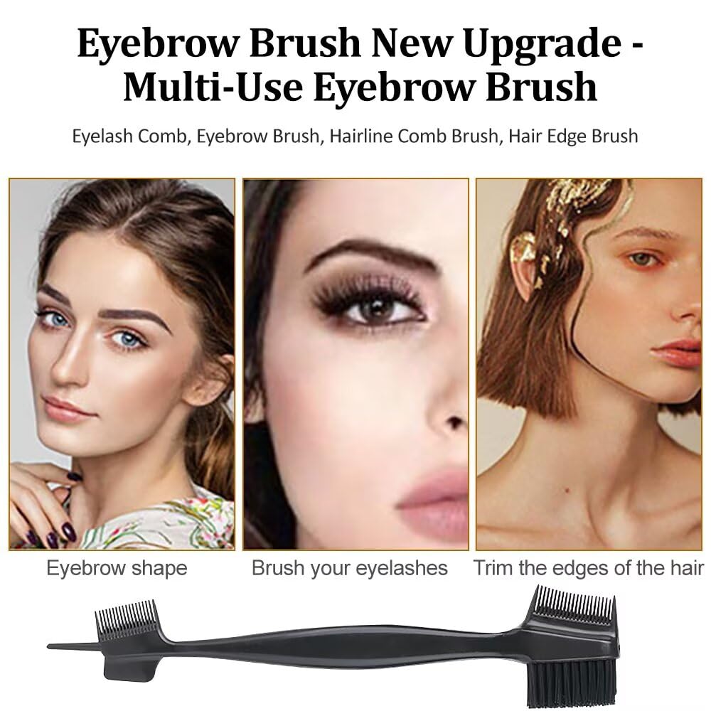 Cepillo de cejas 2 unidades peine doble extremo separador pestañas portátil herramientas maquillaje