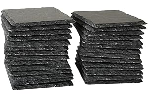 Elegant Natural Black Slate Coasters