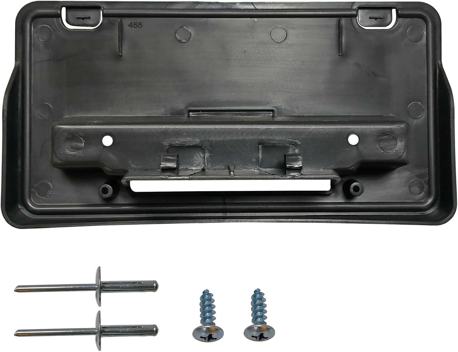 Front Bumper License Tag Plate Frame Bracket Holder Compatible with 2017 2018 2019 Ford F-250 F-350 F-450 F-550 Super Duty Replace HC3Z-17A385-AA FO1068183