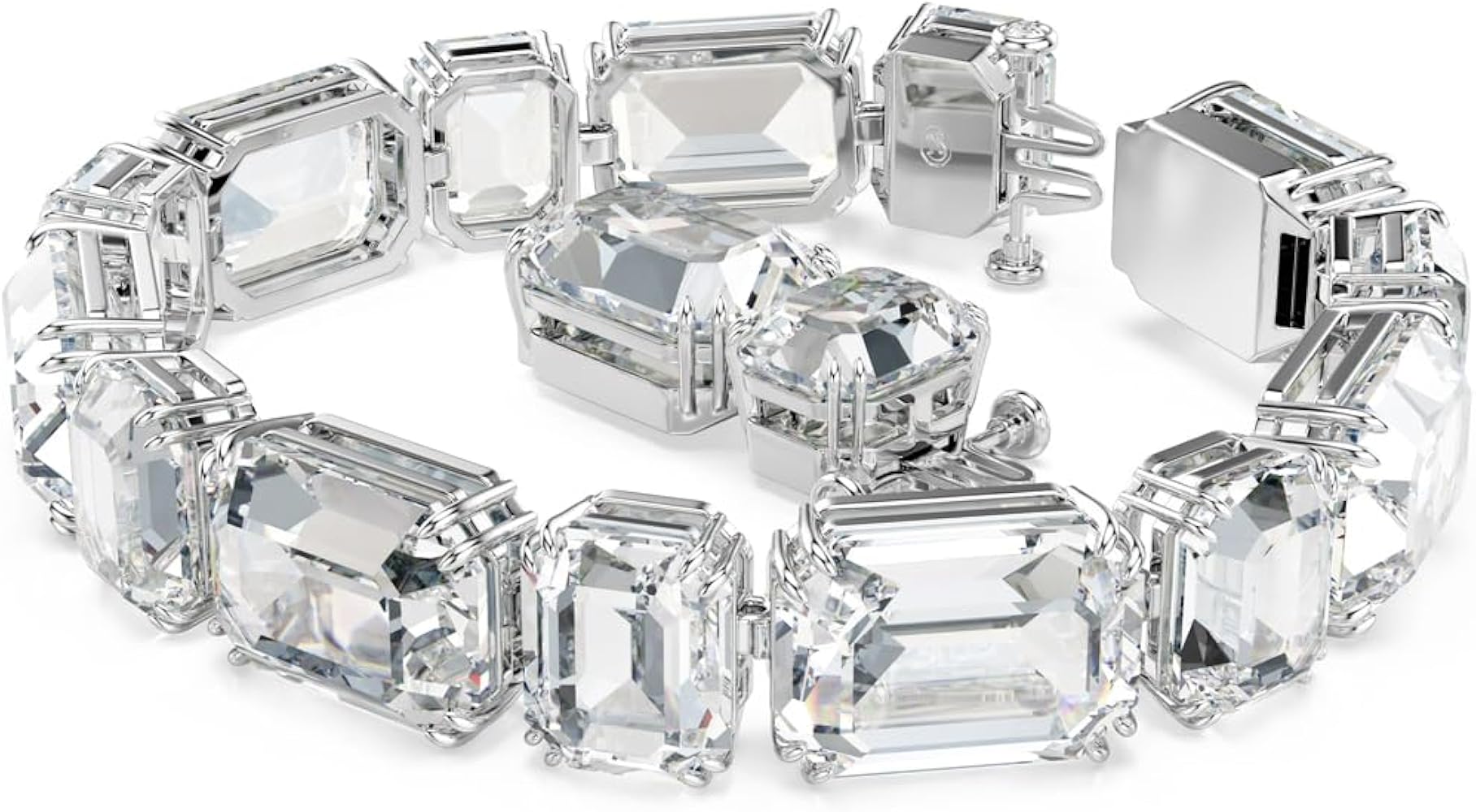 Amazon.com: Swarovski Millenia Tennis bracelet, Octagon cut, clear