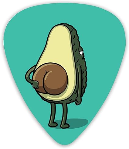 Amazon Co Jp かわいいアボカド アニメギターピック ティアドロップ型 ピック 12枚セット 三種類厚さ 0 46 0 71 0 96mm 4 収納ケース付き 初心者 ギター用 練習用 可愛い ハードギターピックトライアングル マンドリン ベース アコースティック エレクトリックギター用