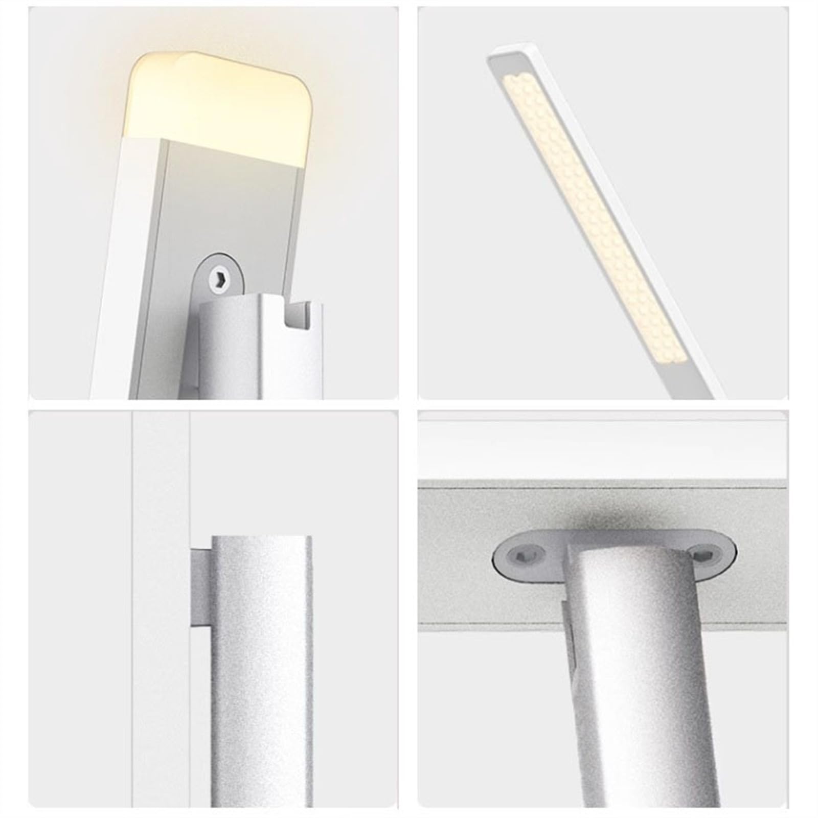 Lampa do nauki Lampa biurkowa LED z lampką nocną, ściemniana lampka na biurko do ochrony oczu 4000 K, z płynnym przyciemnianiem, sterowaniem dotykowym, automatycznym timerem (biały), 12 W Lampy biurko