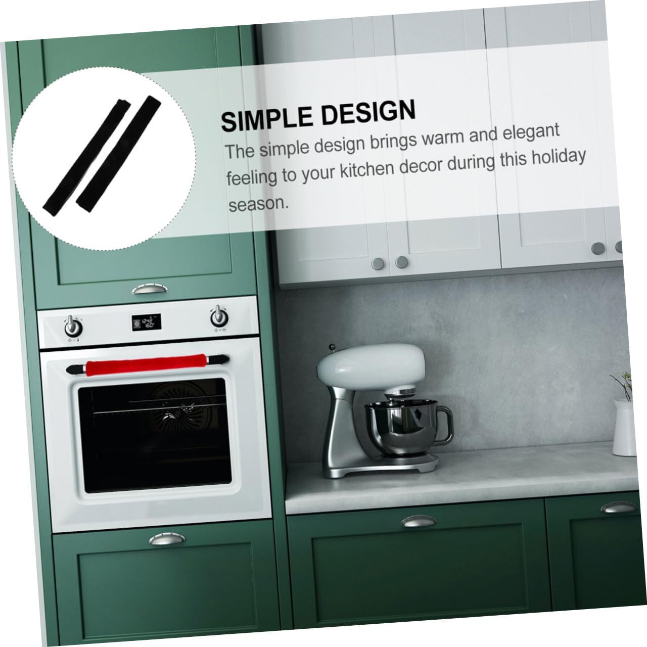 GARVALON 4pcs Refrigerator Handle Covers Kitchen Appliance Handle Protectors Black Fridge Door Knob Covers for Refrigerator Parts Accessories