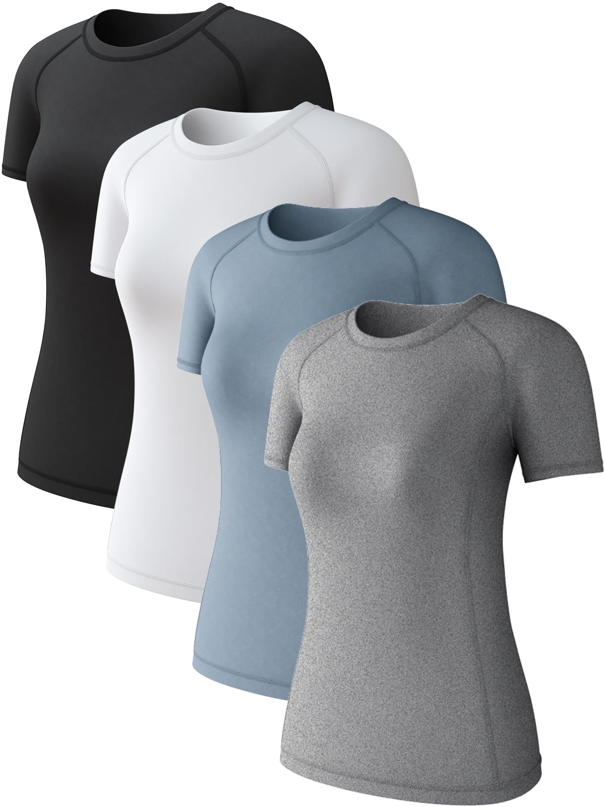 Womens Long Sleeve Compression Shirts Sun Protection Workout Underscrubs