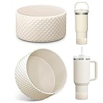 Airboat Upgrade 2PCS Protective Silicone Boot Bumper for Stanley Quencher Adventure 40oz 30oz 20oz Tumbler, Water Bottle Bottom Sleeve Cover Accessories for Stanley Mug Cup(Beige)