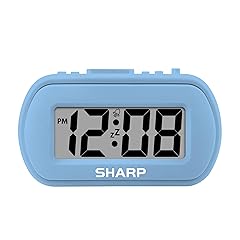Sharp Digital Alarm Clock – Tactile Case with Soft Rubberized Finish Battery Operated – Blue photo Sharp Digital Alarm Clock – Tactile Case with Soft Rubberized Finish Battery Operated – Blue