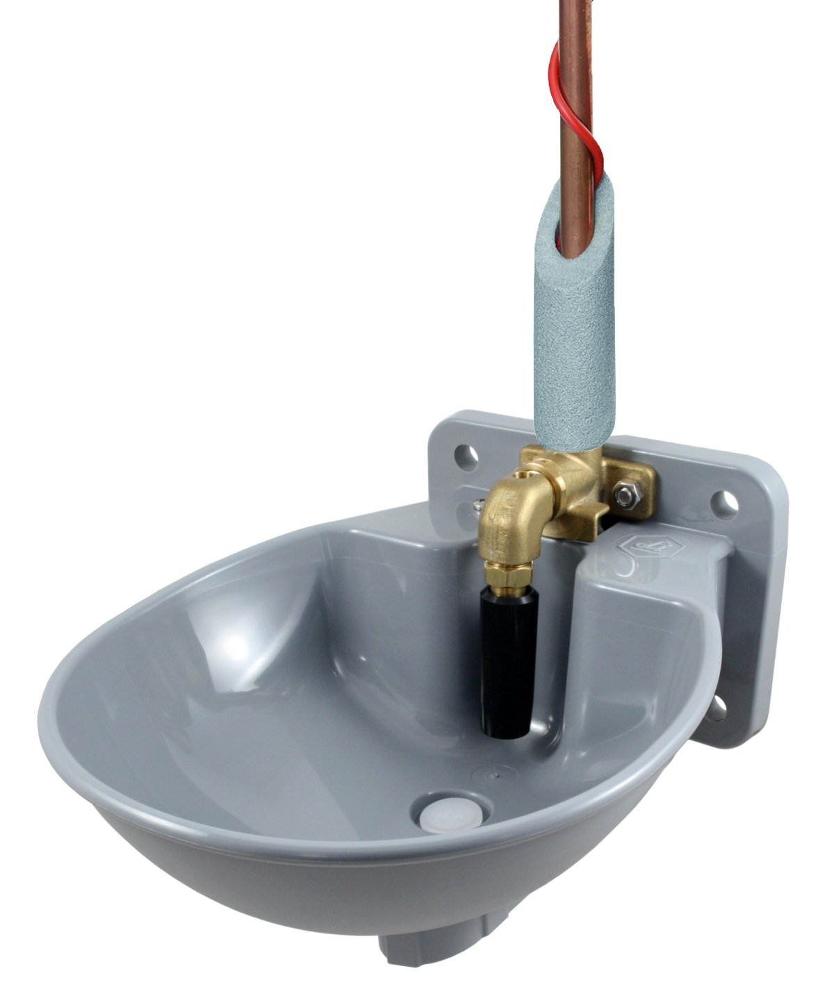 Lister Tränkebecken SB 22 H heizbar mit Rohrbegleitheizung 230 Volt / 54 Watt (Frostschutz bis ca. -20°C) Kunststoffpendelbecken