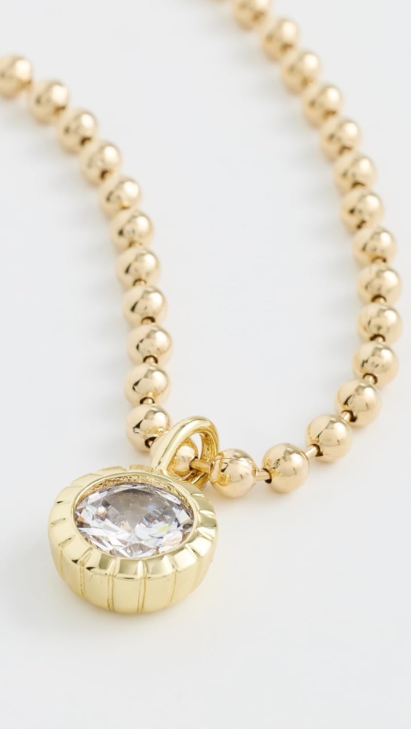 Alexa Leigh Women's Round Bezel Ball Chain Necklace - Image 3