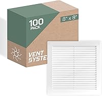 Vista 40 de Vent Systems 3 x 3 pulgadas (dimensiones de apertura) - Cubierta de ventilación de plástico blanco Soffit - Rejilla de ventilación cuadrada plana