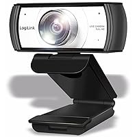 LogiLink UA0377 - Webcam HD USB per videoconferenza, obiettivo grandangolare 120°