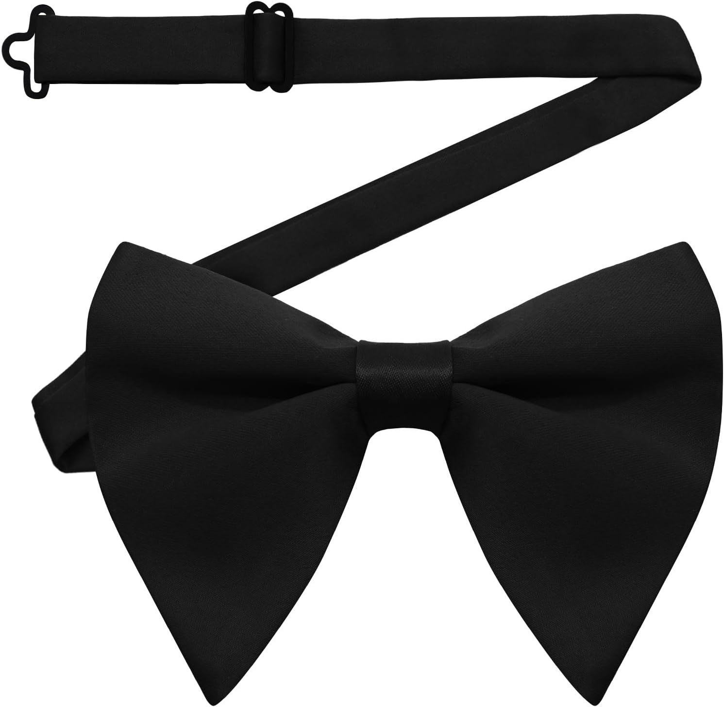 Oversized Bow Ties for Men Solid Color Pre-Tied Bowtie Adjustable Satin Bowties Men for Tuxedo Suit Wedding Party