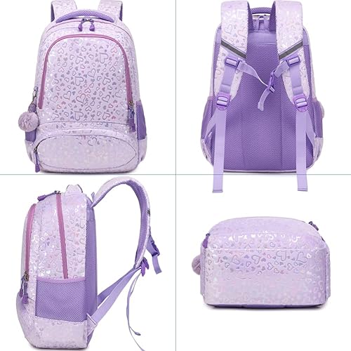 Miniatura 3 de Juego de mochila para niñas y adolescentes, mochila escolar para niños con bolsa para el almuerzo, estuche para lápices, mochilas escolares con