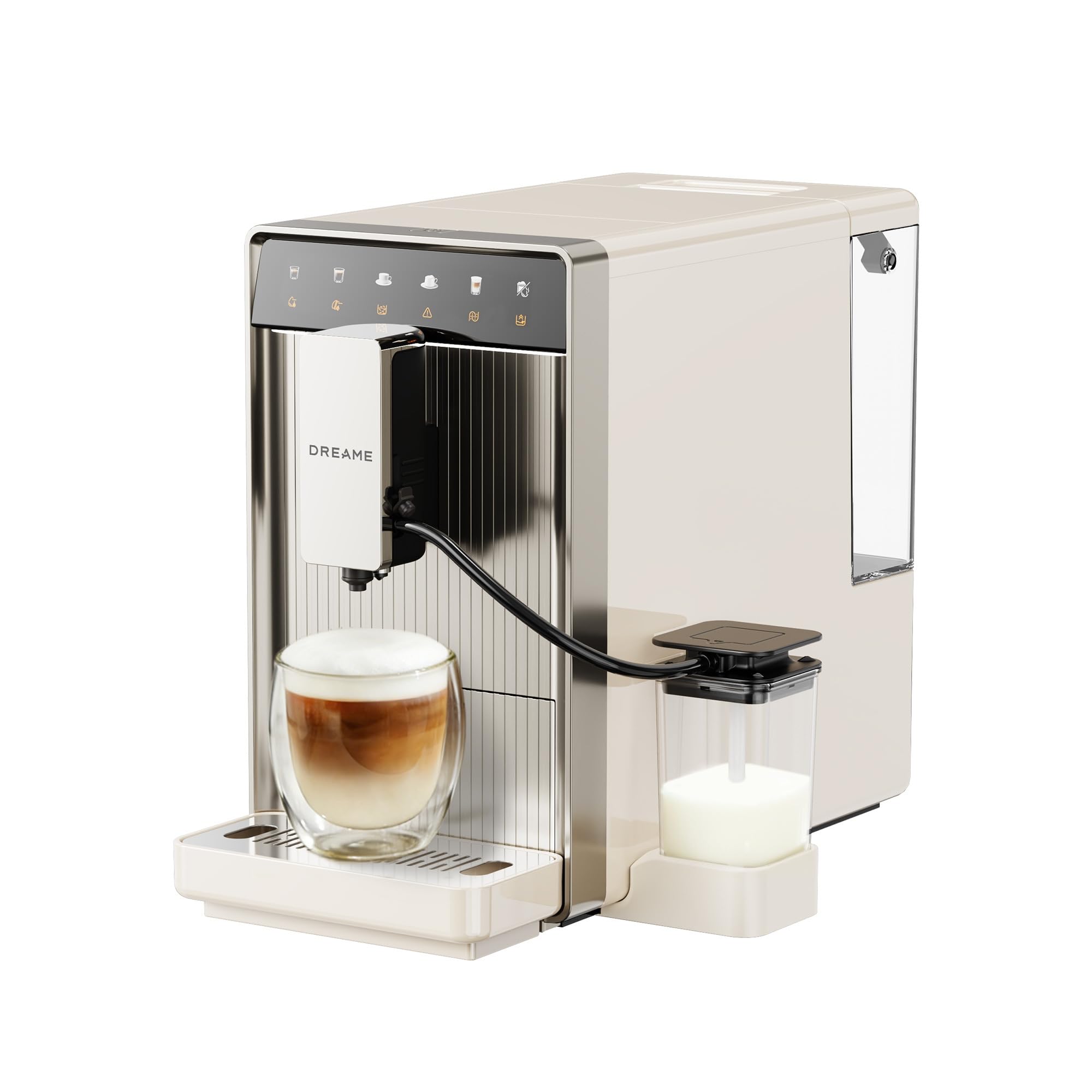 dreame Ecceluxe Slim Espresso-Vollautomat Kompakte Größe, Geschmack der Meisterklasse. Vollautomatische Komplettreinigung. Ein-Tasten-Touchscreen für fünf Kaffeespezialitäten